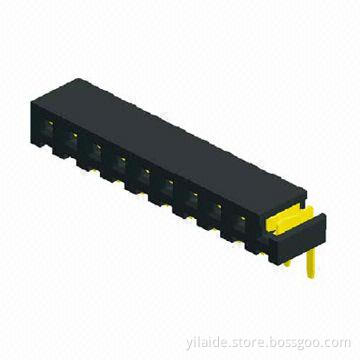 2.0mm Pitch Female Connector, Plating with Gold Flash/Tin, Made of NY6T/LCP